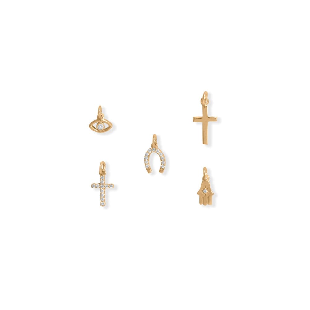 14 Karat Gold Plated Spirit Charm Set - 74686 - Liliana Skye