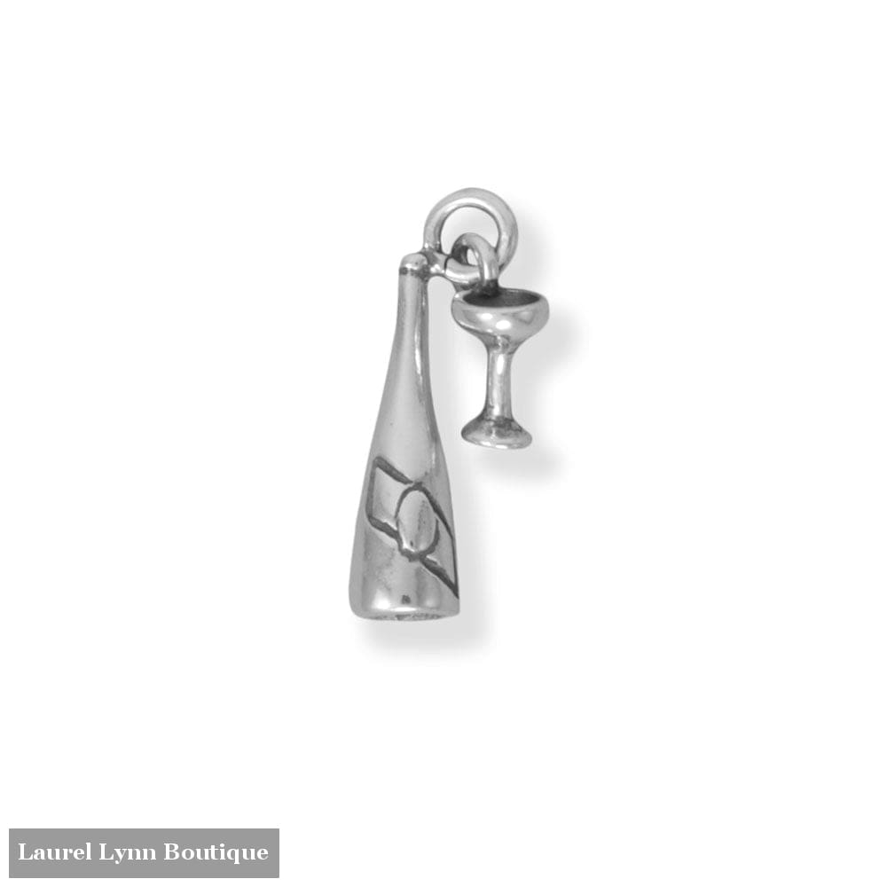 3D Champagne and Wine Glass Charm - 74768 - Liliana Skye