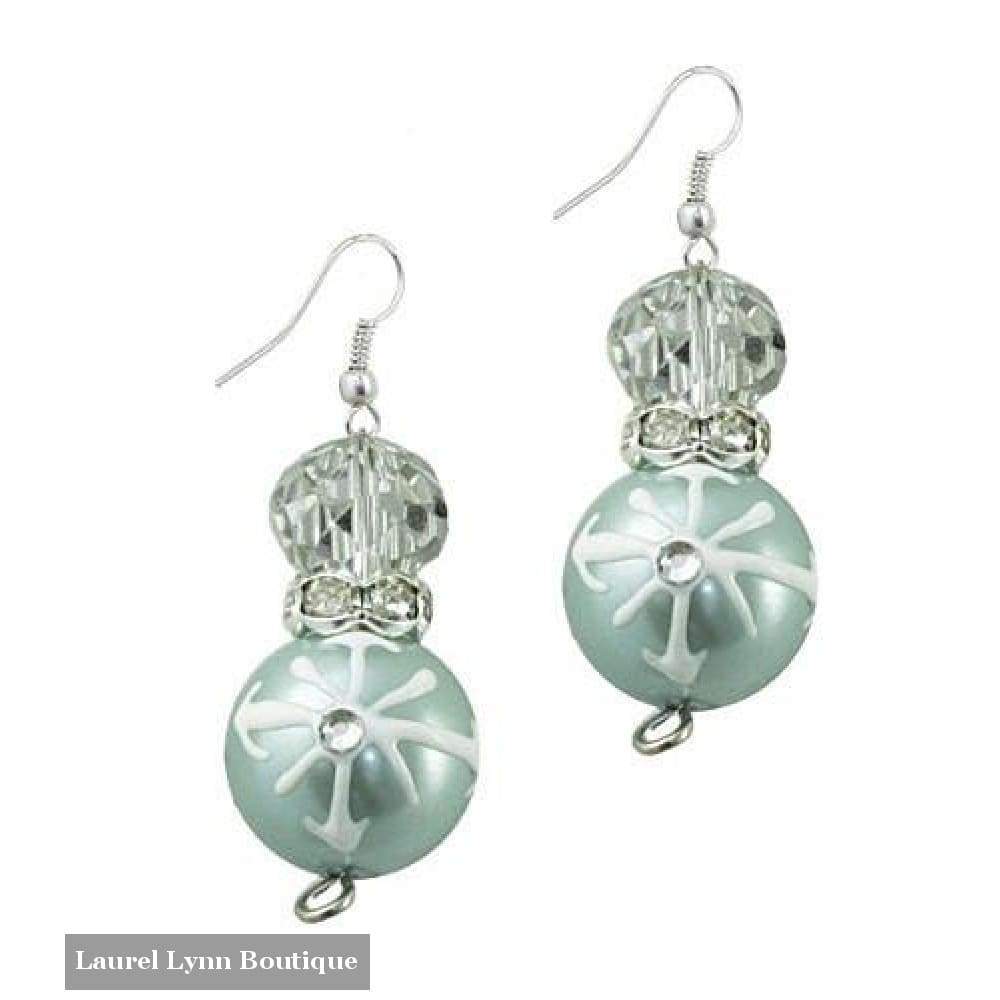 Glittered Snow Earrings #5202 - Kate & Macy Jewelry - Blairs Jewelry & Gifts