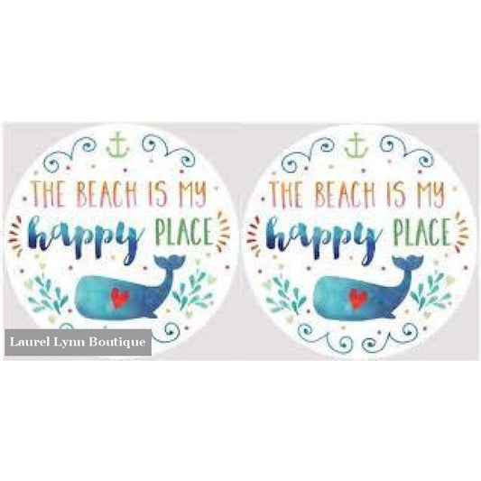 Happy Place Car Coaster Set #4039 - Clementine Design - Blairs Jewelry & Gifts