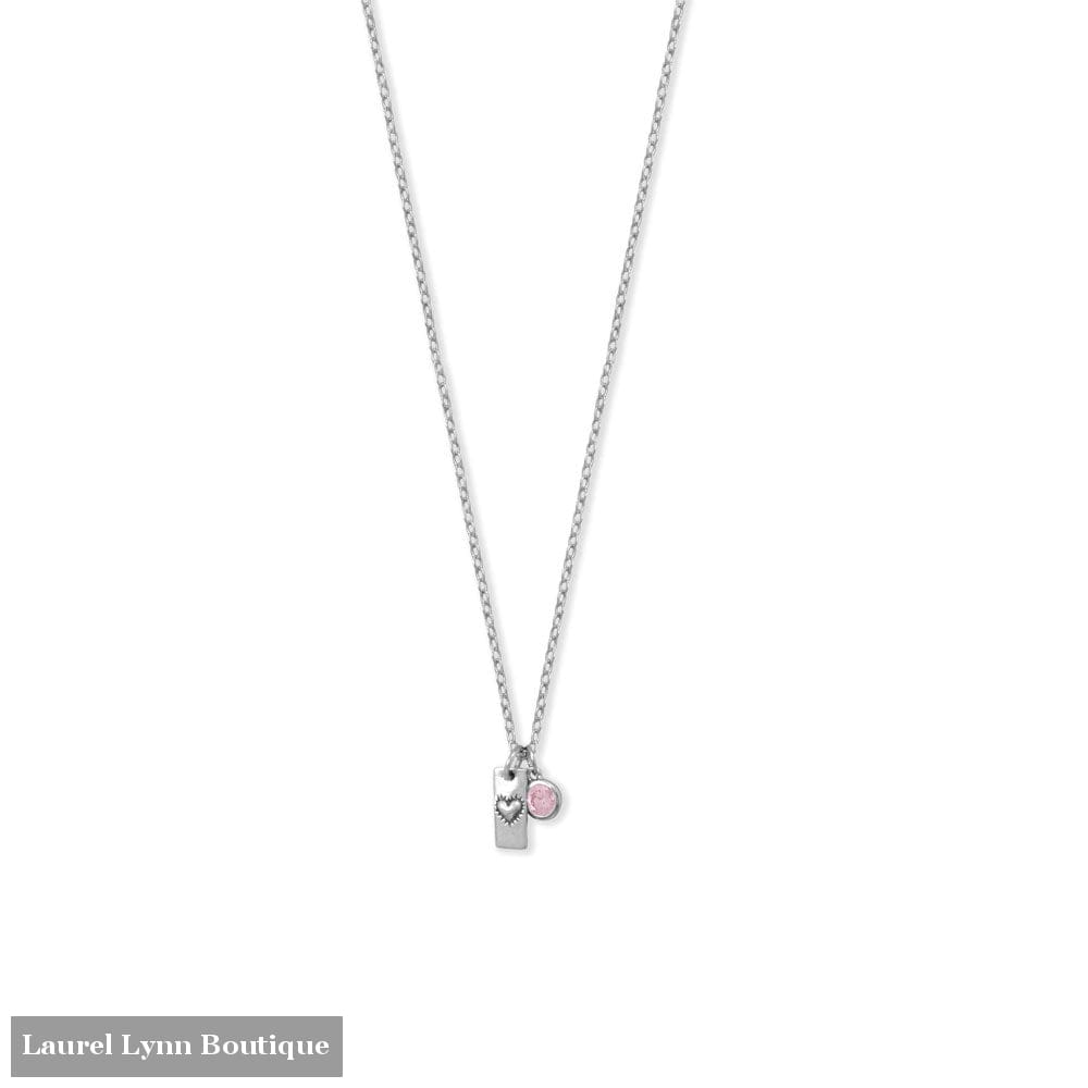 Oxidized Heart Tag Charm - 74780 - Liliana Skye
