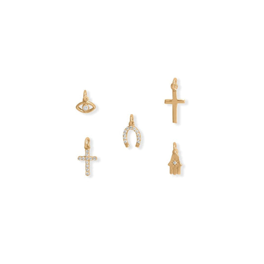 14 Karat Gold Plated Spirit Charm Set - 74686 - Liliana Skye
