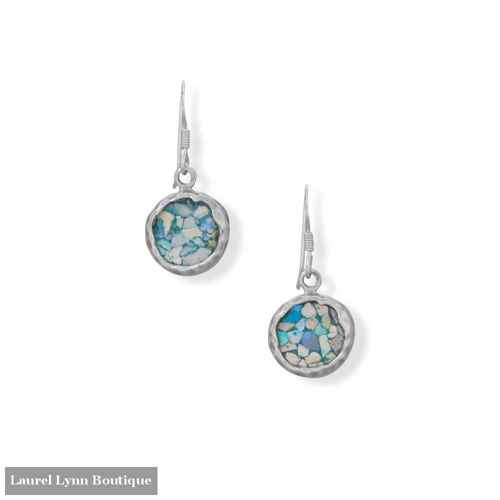 13.5mm Round Roman Glass Earrings - 66755 - Liliana Skye