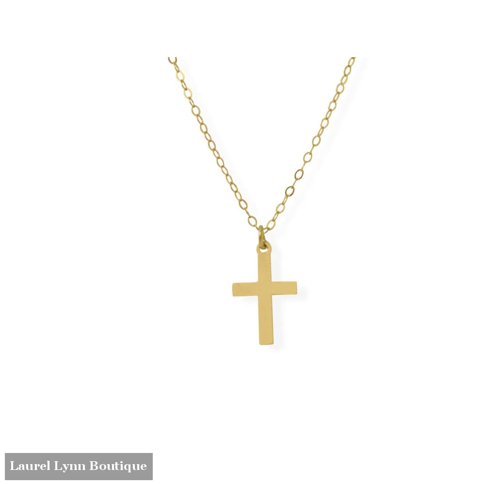 13+1 Gold-Filled Cross Charm Necklace - 34340 - Liliana Skye