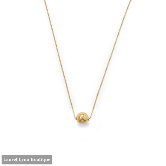 14 Karat Gold Plate Bead Necklace - 34242 - Liliana Skye