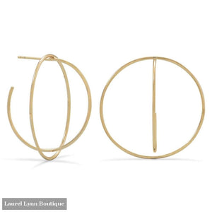14 Karat Gold Plated 3/4 Criss-Cross Hoops - Liliana Skye - Blairs Jewelry & Gifts