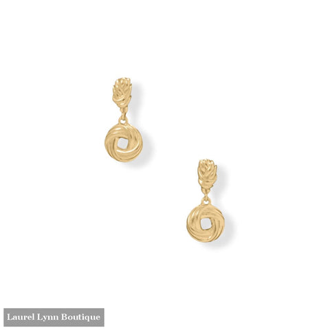 14 Karat Gold Plated Love Knot Earrings - 66775 - Liliana Skye