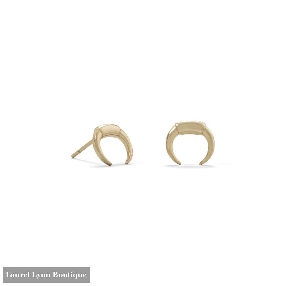 14 Karat Gold Plated Mini Crescent Studs - Liliana Skye - Blairs Jewelry & Gifts