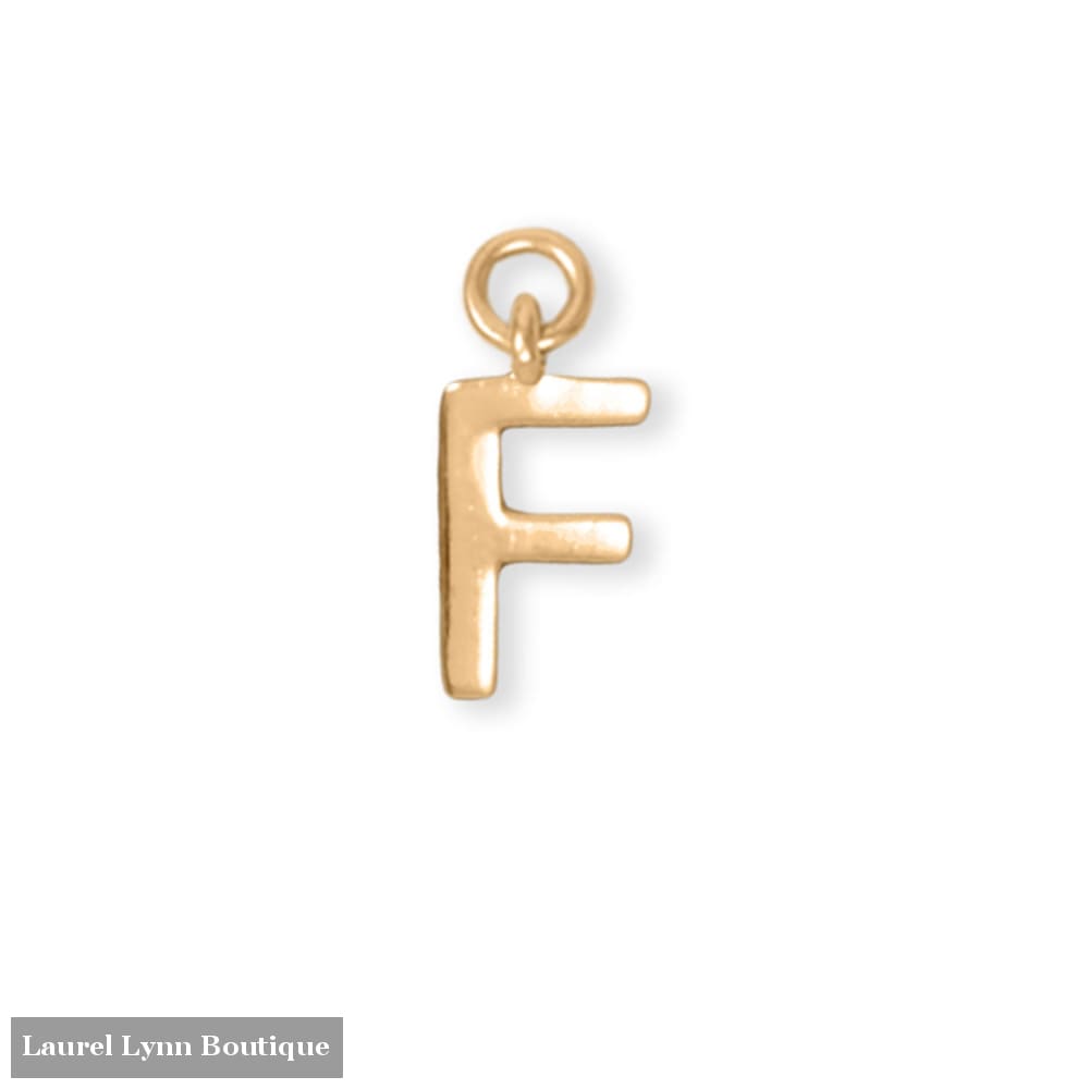 14 Karat Gold Plated Polished F Charm - 74684F - Liliana Skye