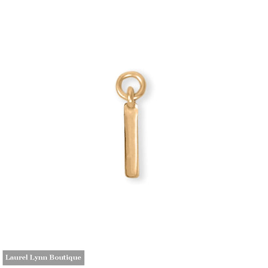 14 Karat Gold Plated Polished I Charm - 74684I - Liliana Skye