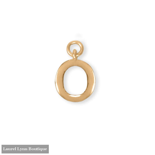 14 Karat Gold Plated Polished O Charm - 74684O - Liliana Skye
