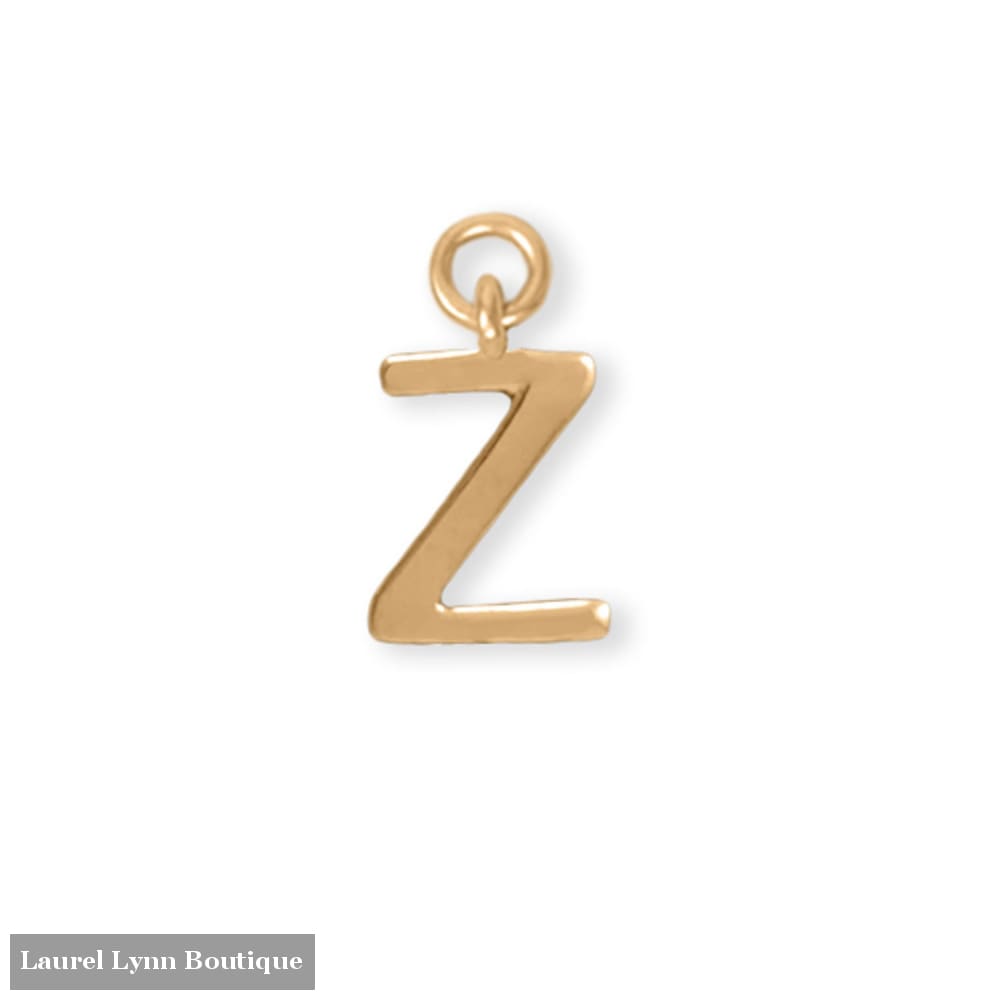 14 Karat Gold Plated Polished Z Charm - 74684Z - Liliana Skye