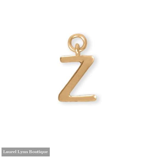 14 Karat Gold Plated Polished Z Charm - 74684Z - Liliana Skye