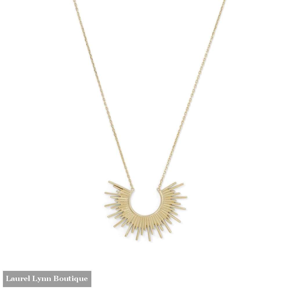14 Karat Gold Plated Sunburst Necklace - 34202 - Laurel Lynn Collection - Blairs Jewelry & Gifts