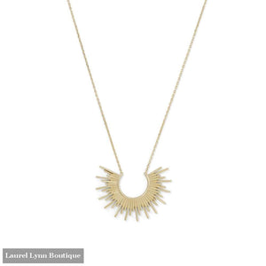 14 Karat Gold Plated Sunburst Necklace - 34202 - Laurel Lynn Collection - Blairs Jewelry & Gifts