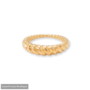 14 Karat Gold Plated Twisted Cable Ring - 83961-9 - Liliana Skye
