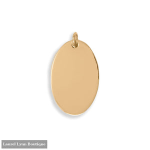 14/20 Gold Filled Engravable Oval Pendant - 74716 - Liliana Skye