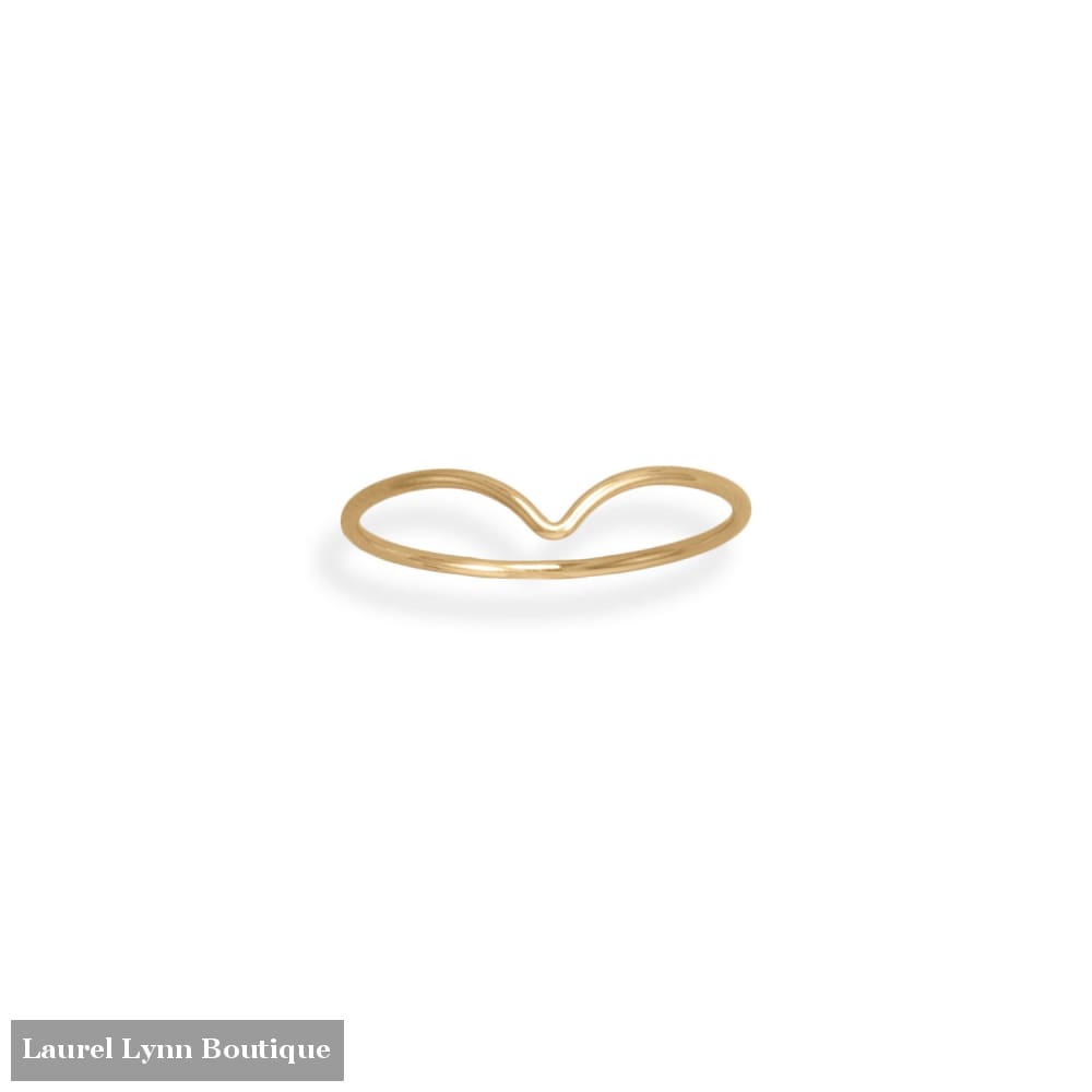 14/20 Gold Filled Thin V Design Ring - 83895-5 - Liliana Skye