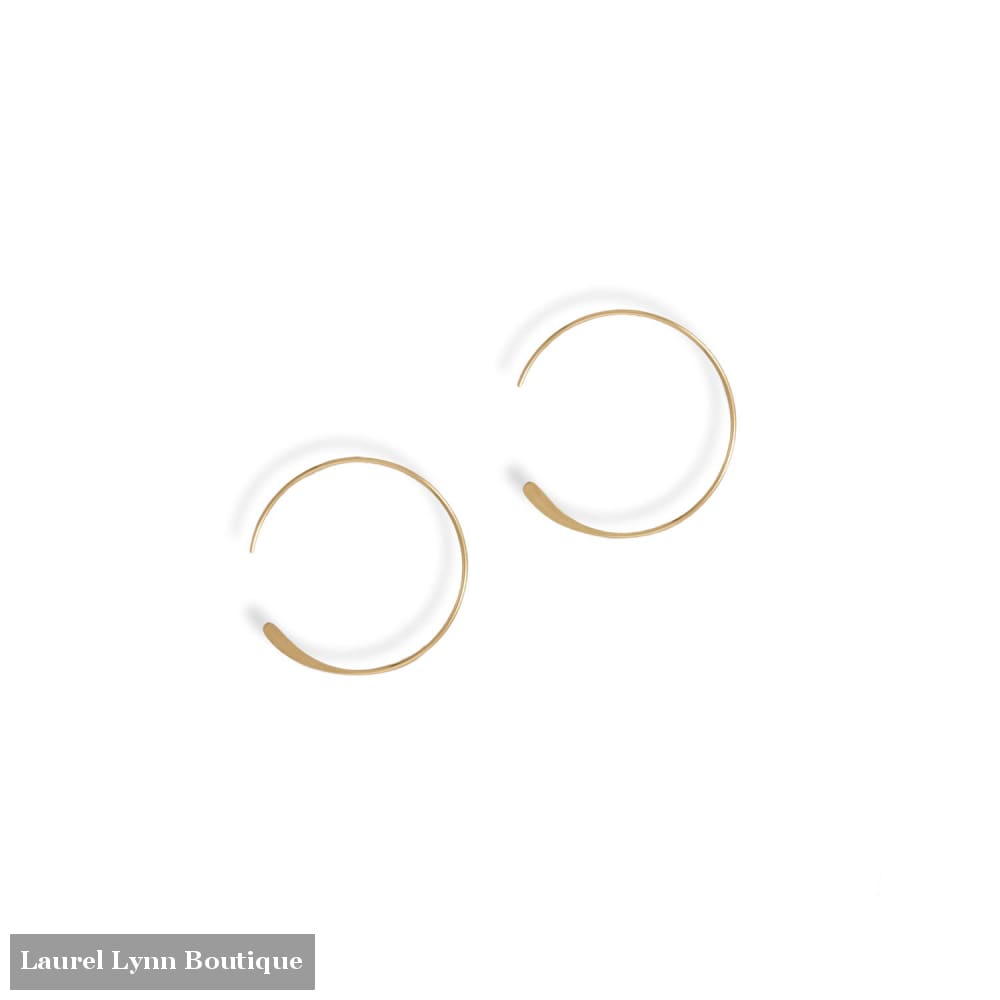 14/20 Gold Filled Threader Hoop Earrings - 66700 - Liliana Skye