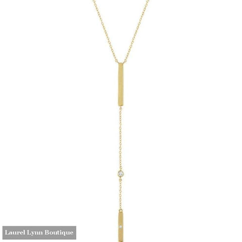 14K Diamond Bar Y-Necklace - 14K Yellow - 652302 - Stuller - Blairs Jewelry & Gifts