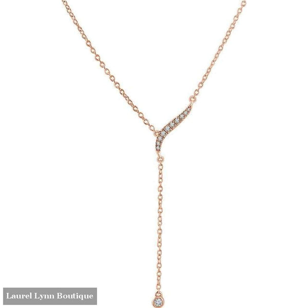 14K Diamond Y-Necklace - 14K Rose - 652841 - Stuller - Blairs Jewelry & Gifts