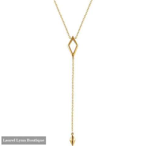14K Geometric Y-Necklace - 14K Yellow - Stuller - Blairs Jewelry & Gifts