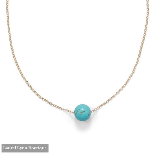 16 + 2 Gold Filled LMagnesite Necklace - 34282 - Liliana Skye