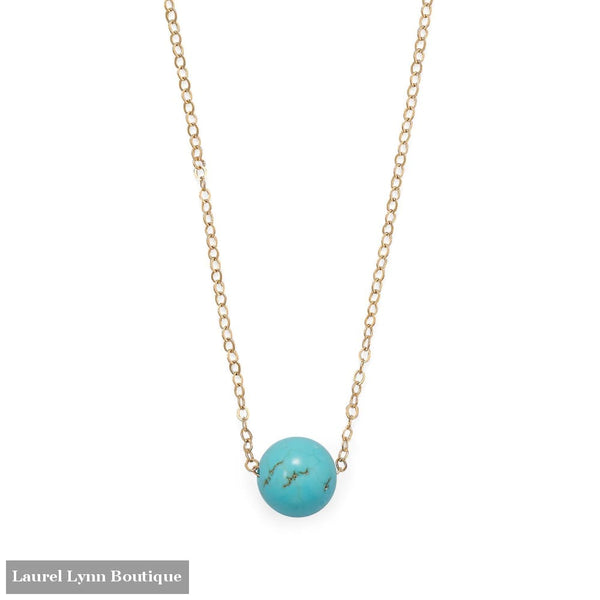 16 + 2 Gold Filled LMagnesite Necklace - 34282 - Liliana Skye