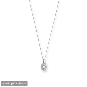 16 Oval with Star Cut Out Necklace - 34403 - Liliana Skye