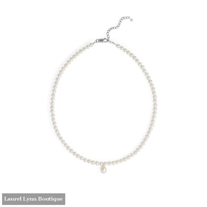 16+2 Cultured Freshwater Pearl Drop Necklace - 34338 - Liliana Skye