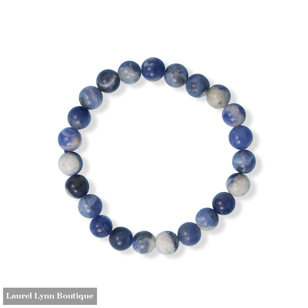 8mm Round Sodalite Stretch Bracelet - 23636 - Liliana Skye