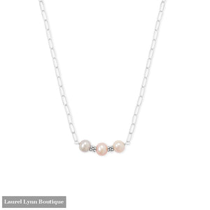 8mm Three Color Cultured Freshwater Potato Pearl Necklace - LE1321-18 - Liliana Skye