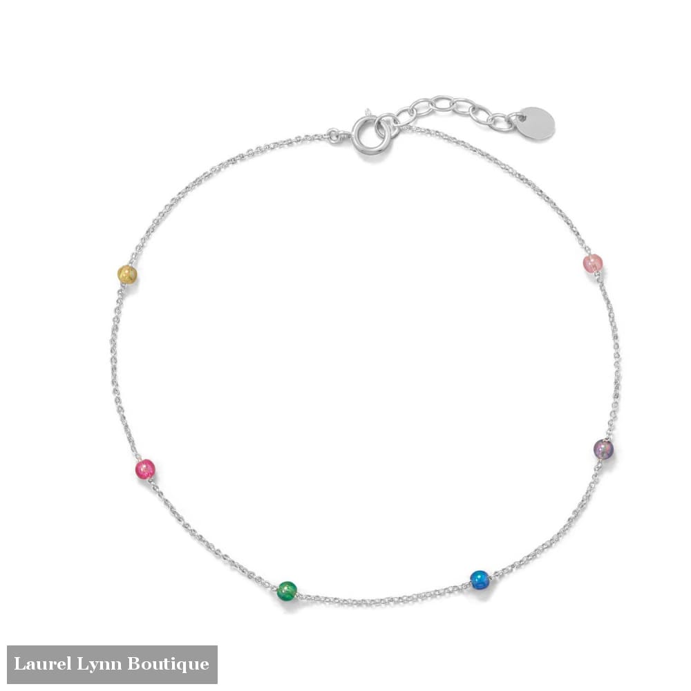 9.25+1 Muli Color Beaded Anklet - 92144 - Liliana Skye