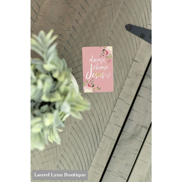 Always Choose Jesus Keepsake Necklace Card - VLJC-INFINITYGD-JESUS - Laurel Lynn Boutique