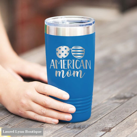 American Mom Royal Blue 20oz Insulated Tumbler - TWB20-AMERMOM-RBLU - Viv & Lou