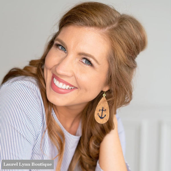 Anchor Cork Earrings - VLJ730-ANCH - Laurel Lynn Boutique