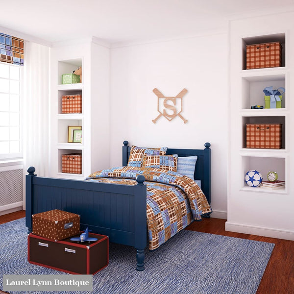 Baseball Monogram Wall Art - ALWD-BASE - Viv & Lou