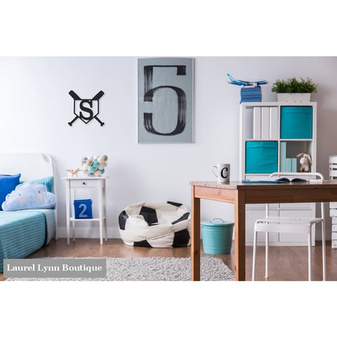 Baseball Monogram Wall Art - ALWD-BASE - Viv & Lou