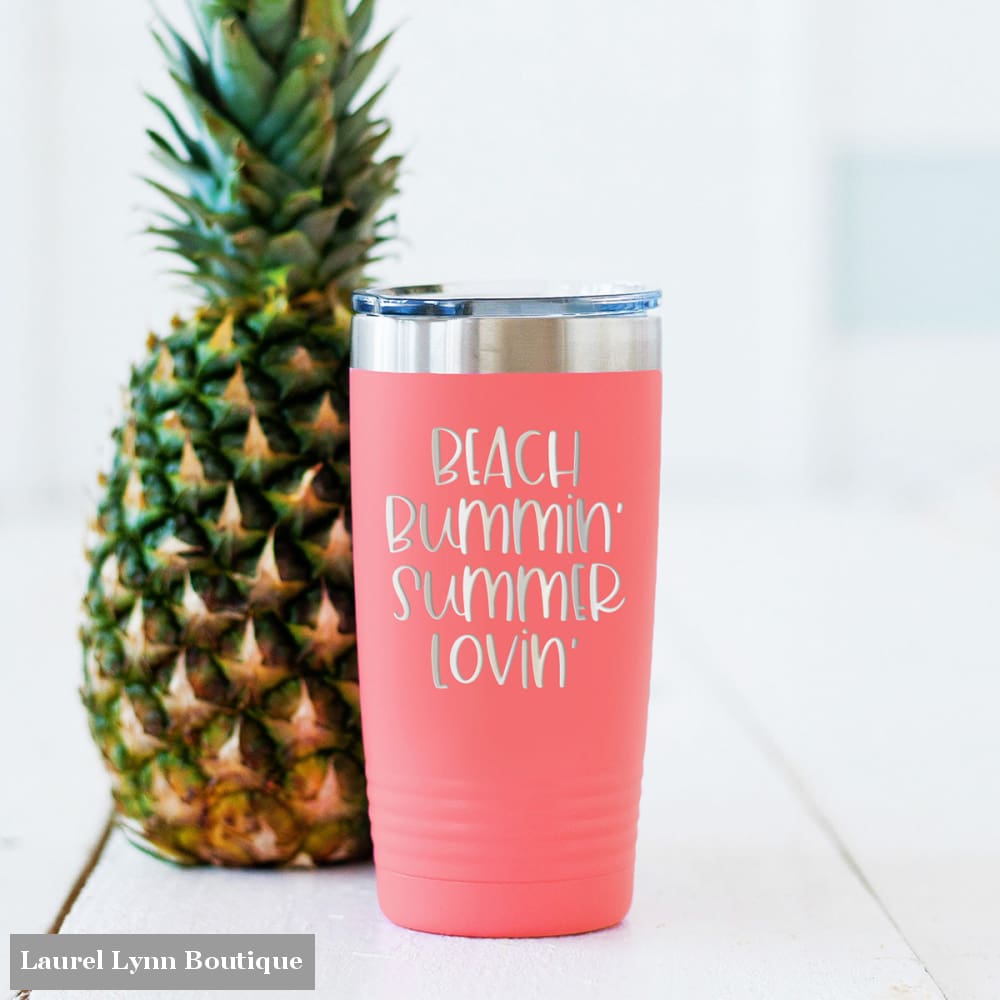 Beach Bummin Coral 20oz Insulated Tumbler - TWB20-SUM-CORAL - Viv & Lou