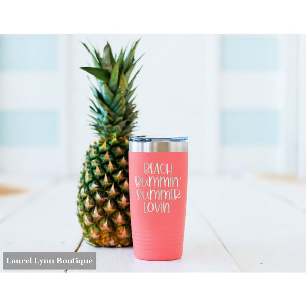 Beach Bummin Coral 20oz Insulated Tumbler - TWB20-SUM-CORAL - Viv & Lou