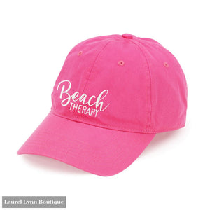 Beach Therapy Embroidered Hot Pink Cap - M190VL-HTPK-BEACHTH - Viv & Lou