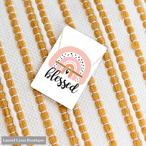 Blessed Keepsake Necklace - VLJC-1346GD-BLESSED - Laurel Lynn Boutique
