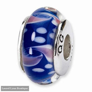 Blue And Pink Glass Bead - Qrs685 - Reflection Beads - Blairs Jewelry & Gifts
