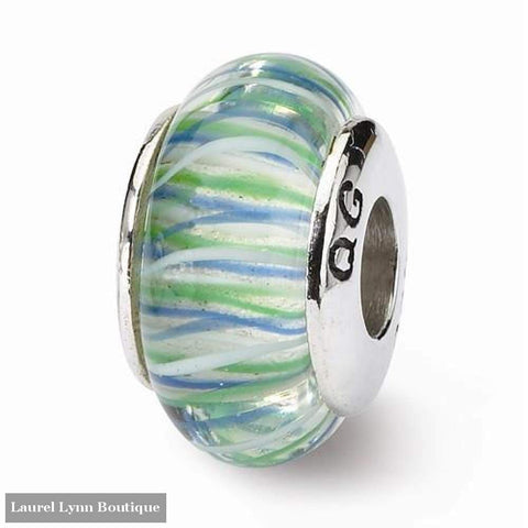 Blue/green Glass Bead - Qrs688 - Reflection Beads - Blairs Jewelry & Gifts