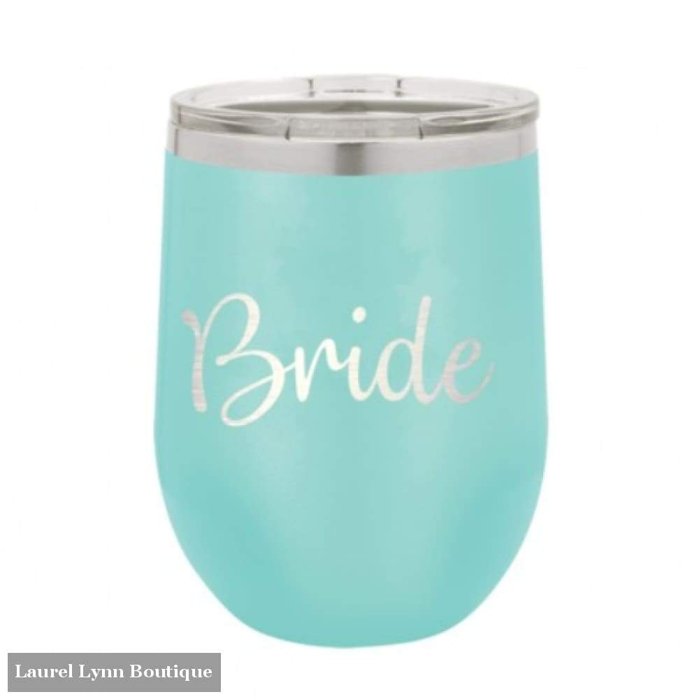 Bride Wine Tumbler - Teal - TWB12-BRIDE-TEAL-1 - Viv & Lou