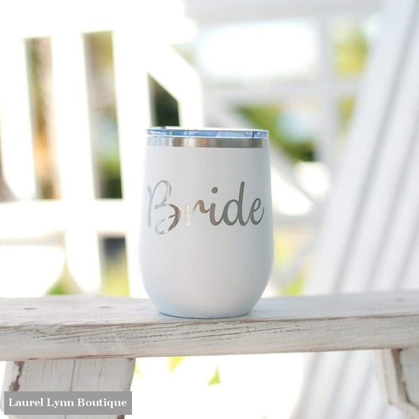 Bride Wine Tumbler - TWB12-BRIDE-TEAL-1 - Viv & Lou