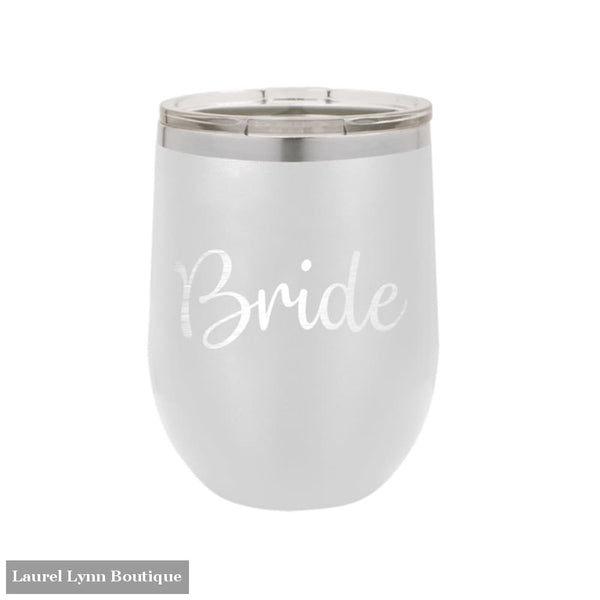 Bride Wine Tumbler - White - TWB12-BRIDE-WHT - Viv & Lou