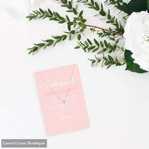 Bridesmaid Keepsake Card - VLJC-1415GD-BM - Laurel Lynn Boutique