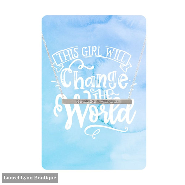 Change the World Keepsake Necklace - VLJC-1349SV-CHANGE - Laurel Lynn Boutique