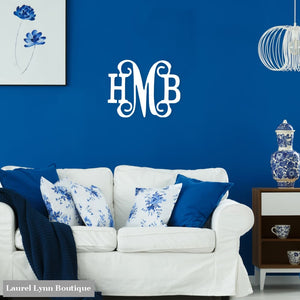 Classic Vine Monogram Wall Art - ALWD-CVINEP-14 - Viv & Lou